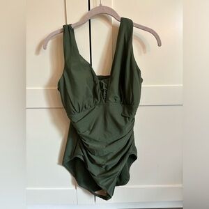 Women's SlenderSuit Grecian Tummy Control Chlorine Resistant Swimsuit Size 12